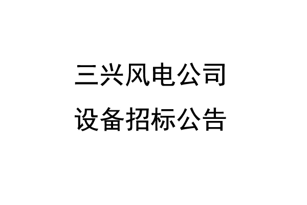 三兴风电公司设备招标公告